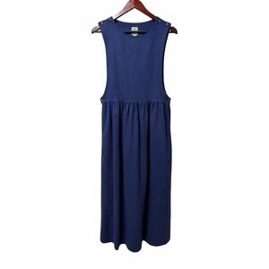 Vintage JG Hook Womens Wool Jumper Dress Size 10  Navy Pinafore Dark Academia